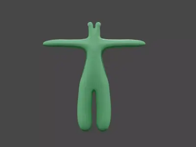 Dino-mite Delight Cartoon 3D Model Roaring with Charm Low-poly 3D model