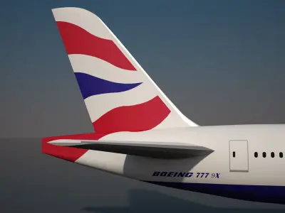British Airways 777 9X New 3D model