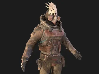 Skull armor 3 Low-poly 3D model