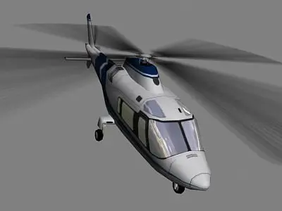Agusta Helicopter V3 Low-poly 3D model