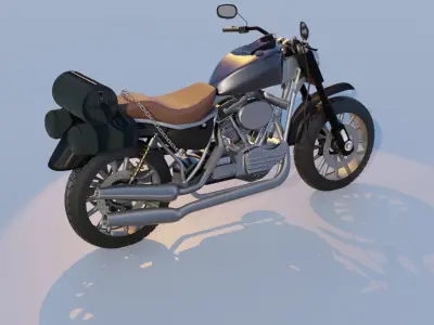 harley davidson moto bike 3D model