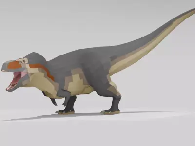 Rigged Low-Poly Tyrannosaurus Low-poly 3D model