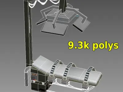 Scifi Laboratotry Pack - 8 Models Low-poly 3D model