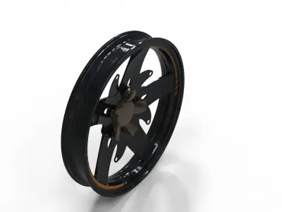 Wheel rims motor alloy auto chrome tuning  3D model