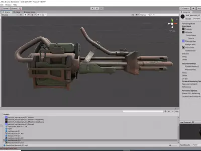 Bazrosh Rifle Scifi Game Ready Free low-poly 3D model