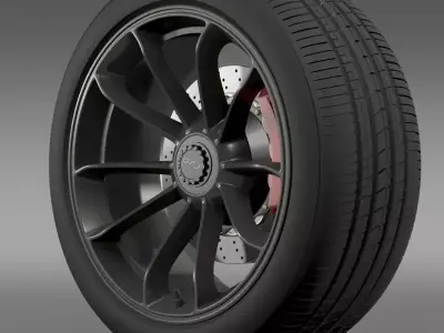 Porsche 911 GT3 2014 wheel 3D model