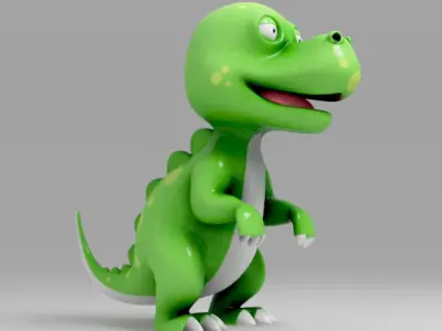 Dinosaur cartoon 1 3D model