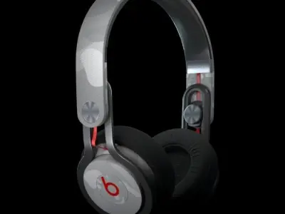 Beats Mixr custom white Camo 3D model