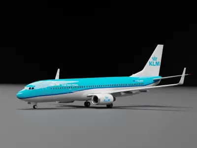 Boeing 737-800 KLM Livery 3D model