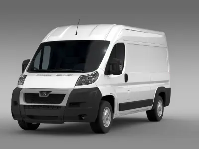 Peugeot Boxer Van L2H2 2006-2014 3D model