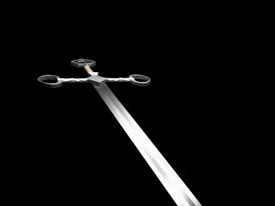 Long Nordic Sword Free 3D model