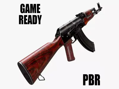 AKM Rifle - PBR Game Ready Low-poly 3D model