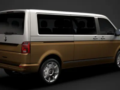 VW Caravelle LWB T 6 1 2020 3D model