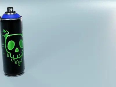 Spray can Free 3D model