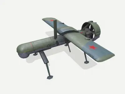Yakovlev Pchela Russian UAV Low-poly PBR Low-poly 3D model