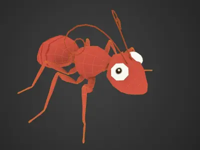 Cartoon Ant Rigged Free 3D model