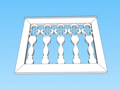 indian jodhpuri stone jali 3d modal Low-poly 3D model