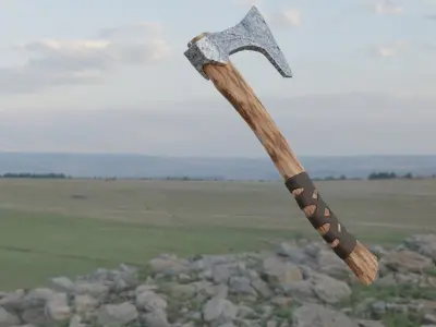 Aries axe Lou-Poli ready to play Low-poly 3D model