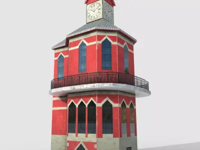 The Clock Tower Low-poly 3D model