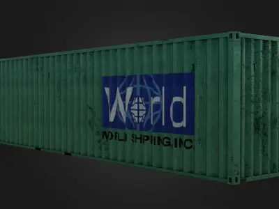Shipping Container - 40 feet 3D model