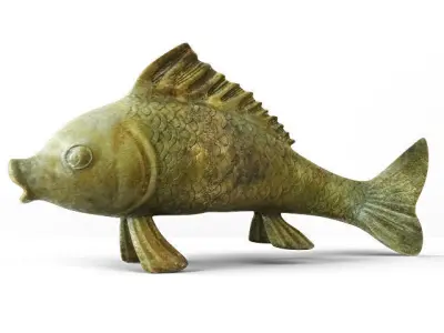 Large Bronze Good Luck Koi Fish 3D model
