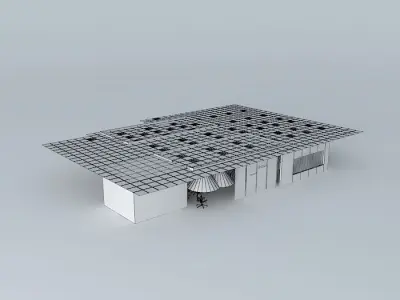 bank interior 3D model