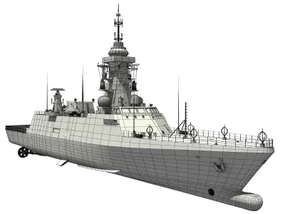 TCG UFUK Turkish Test and Training Ship 3D model