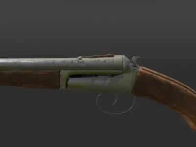  pirate shotgun Low-poly 3D model