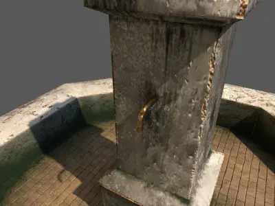 Old Font Low-poly 3D model