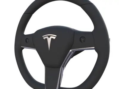 Tesla Model Y Steering Wheel 3D model