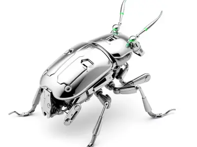 Metallic Robo Beetle model pack Low-poly 3D model