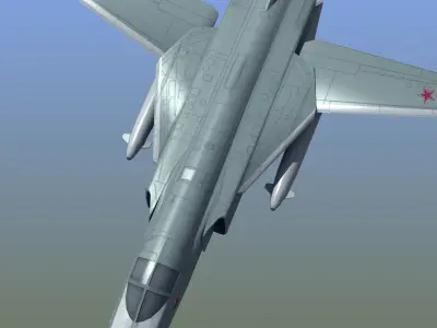 Su24 Fencer Bomber Low-poly 3D model