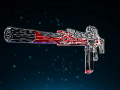 HAMR-17 Weapon Low-poly 3D model