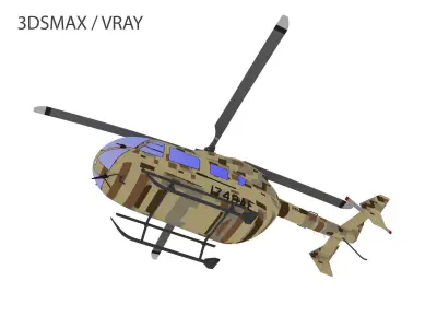UH-72 LAKOTA Low-poly 3D model