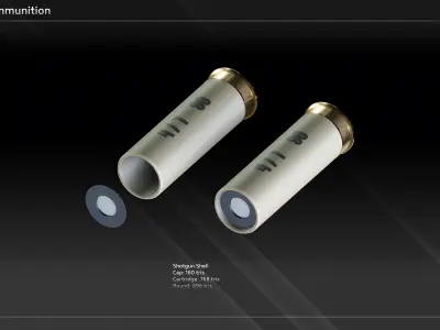 Russian Ammunition Low-poly 3D model