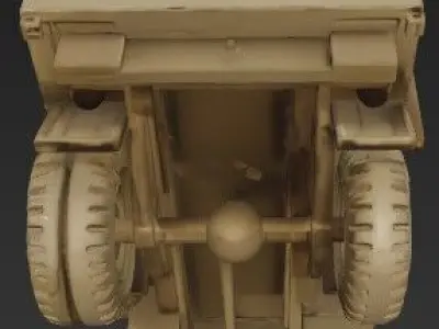 Military Cargo Truck with Soldiers 1 3D print model