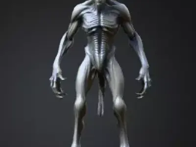 Alien Demon Creature  High Detail 3D Printing Model 3D print model