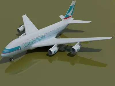 Cathay Pacific Textured Jet 3D model