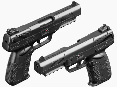 FN Five-SeveN MKII Low-poly 3D model