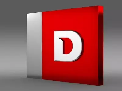 Derbi one letter 3d Logo 3D model