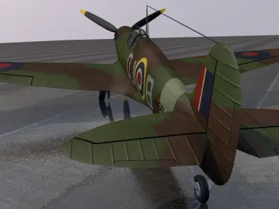 Supermarine Spitfire Mk-1A 3D model