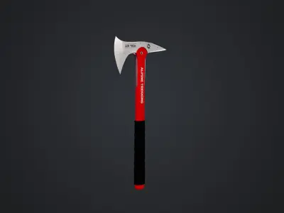Ice axe Low-poly 3D model