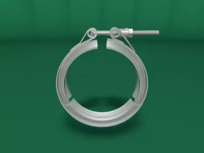 Tube clamp to join two tubes 3D model