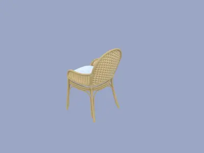wicker chair 3D model buy