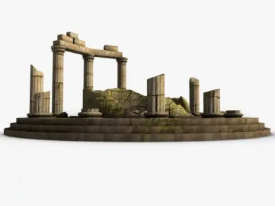 Ancient temple ruins 3D model