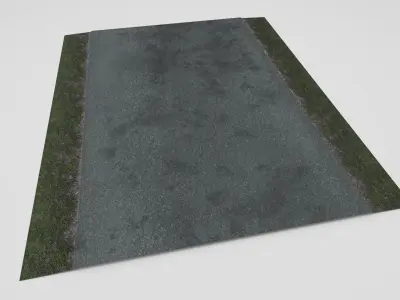 Seamless Roads and Railway Bundle Free low-poly 3D model