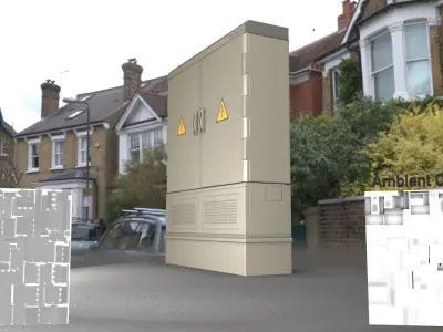 Electrical Distribution Cabinet 98 Low-poly 3D model