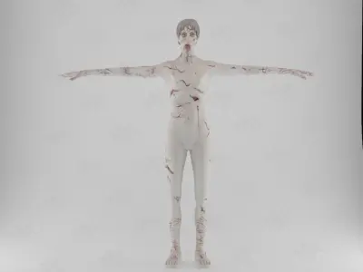 Male Zombie1 Animations Pack Low-poly 3D model