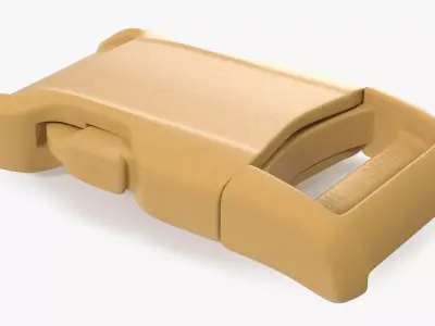 YKK Contoured Side Release Plastic Buckle Khaki 3D model