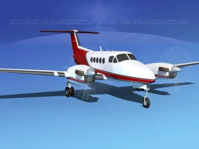 Beechcraft B200 GT King Air V04 3D model